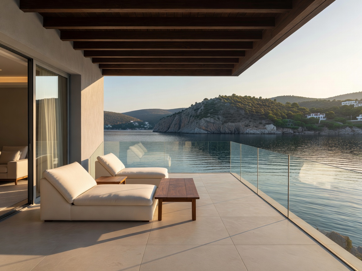 Private covered terrace of a Bayview Room overlooking the waters of Boka Bay